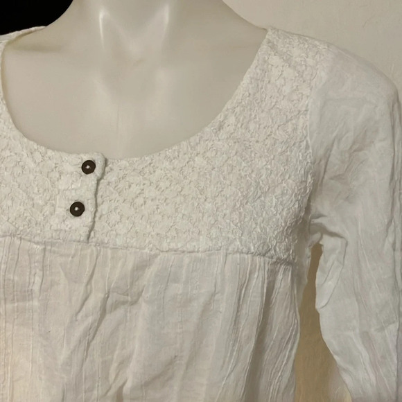 🌈 Nine West Vintage America 100% cotton top drawstring waist size Small - Picture 2 of 8